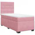 cadre de lit et matelas Rose 80x200 cm Velours