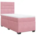 cadre de lit et matelas Rose 80x200 cm Velours