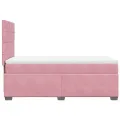 cadre de lit et matelas Rose 80x200 cm Velours
