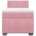 cadre de lit et matelas Rose 80x200 cm Velours