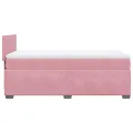 cadre de lit et matelas Rose 80x200 cm Velours