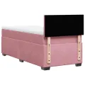 cadre de lit et matelas Rose 80x200 cm Velours
