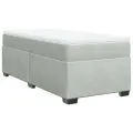 cadre de lit et matelas Gris clair 80x200 cm Velours