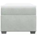 cadre de lit et matelas Gris clair 80x200 cm Velours