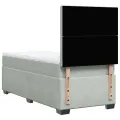 cadre de lit et matelas Gris clair 80x200 cm Velours