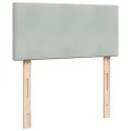 cadre de lit et matelas Gris clair 80x200 cm Velours