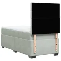 cadre de lit et matelas Gris clair 80x200 cm Velours