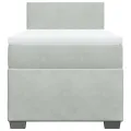 cadre de lit et matelas Gris clair 80x200 cm Velours