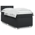 cadre de lit avec matelas Noir 90x190 cm Similicuir