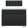 cadre de lit avec matelas Noir 90x190 cm Similicuir