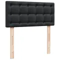 cadre de lit avec matelas Noir 90x190 cm Similicuir