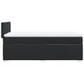 cadre de lit avec matelas Noir 90x190 cm Similicuir