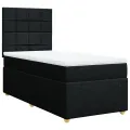 cadre de lit avec matelas Noir 90x200 cm Tissu