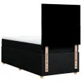 cadre de lit avec matelas Noir 90x200 cm Tissu