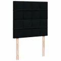 cadre de lit avec matelas Noir 90x200 cm Tissu