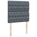 cadre de lit et matelas Gris foncé 90x200 cm Velours