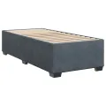 cadre de lit et matelas Gris foncé 90x200 cm Velours