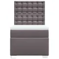 cadre de lit avec matelas Gris 100x200 cm Similicuir
