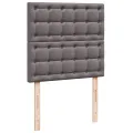 cadre de lit avec matelas Gris 100x200 cm Similicuir