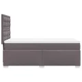 cadre de lit avec matelas Gris 100x200 cm Similicuir