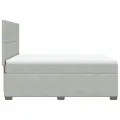 cadre de lit et matelas Gris clair 140x200cm Velours