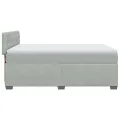 cadre de lit et matelas Gris clair 160x200cm Velours