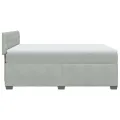 cadre de lit et matelas Gris clair 140x200cm Velours