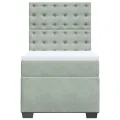 cadre de lit et matelas Gris clair 90x200 cm Velours
