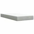 cadre de lit et matelas Gris clair 90x200 cm Velours