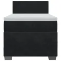 cadre de lit avec matelas Noir 90x200 cm Velours