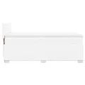 cadre de lit avec matelas Blanc 100x200cm Similicuir