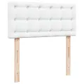 cadre de lit avec matelas Blanc 100x200cm Similicuir