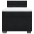 cadre de lit avec matelas Noir 90x200 cm Velours