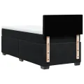 cadre de lit avec matelas Noir 90x200 cm Velours