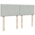cadre de lit et matelas Gris clair 160x200cm Velours