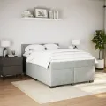 cadre de lit et matelas Gris clair 160x200cm Velours