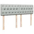 cadre de lit et matelas Gris clair 160x200cm Velours
