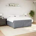 cadre de lit et matelas Gris foncé 180x200cm Velours