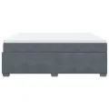 cadre de lit et matelas Gris foncé 180x200cm Velours