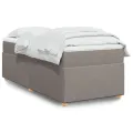 cadre de lit avec matelas Taupe 90x200 cm Tissu