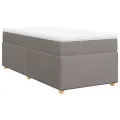 cadre de lit avec matelas Taupe 90x200 cm Tissu