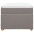 cadre de lit avec matelas Taupe 90x200 cm Tissu