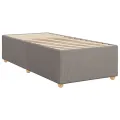 cadre de lit avec matelas Taupe 90x200 cm Tissu