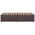 Cadre de lit sans matelas marron foncé 90x200 cm tissu