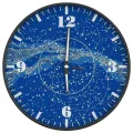 Horloge murale et échelles et aiguilles lumineuses bleu Ø30 cm