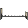 Cadre de lit en métal sans matelas chêne sonoma 180x200 cm
