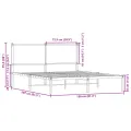 Cadre de lit en métal sans matelas chêne sonoma 150x200 cm