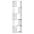 Bibliothèque 5 niveaux blanc 45x23,5x162,5 cm bois d'ingénierie