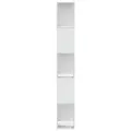 Bibliothèque 5 niveaux blanc 45x23,5x162,5 cm bois d'ingénierie