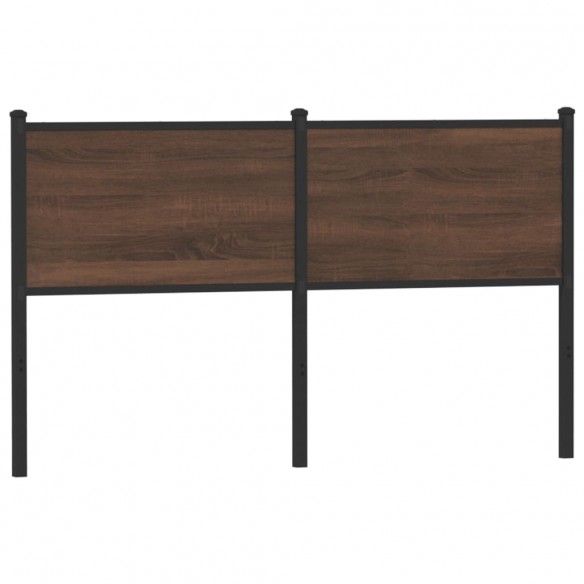 Tête de lit chêne marron 140 cm bois d'ingénierie et acier